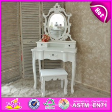Hot Sale White Wooden Dressing Table Designs in Bedroom Furniture W08h013